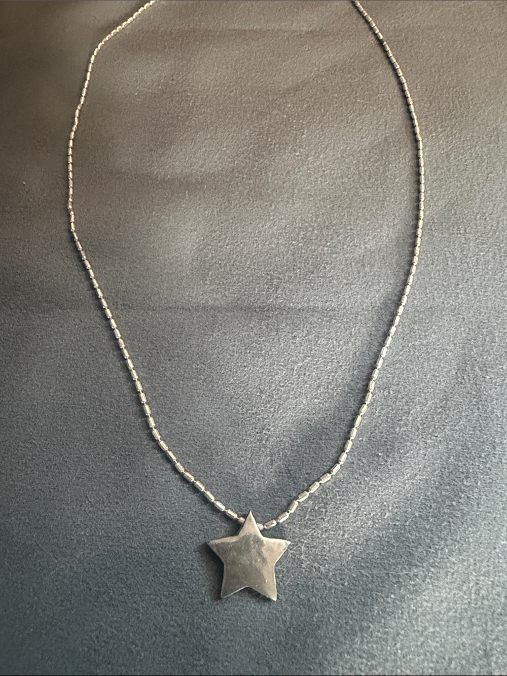 Silpada Silver Hammered Star Pendant Necklace